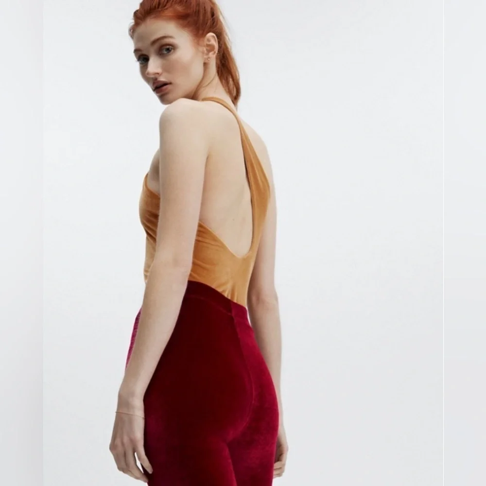 NEW FABLETICS - Gigi Velour Bodysuit - Picture 3 of 7
